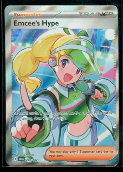 Pokemon EMCEE'S HYPE 220/182 - Destined Rivals - RARE FULL ART - Image 1