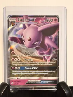 Pokemon TCG Espeon GX 61/149 Holo Rare GX Sun & Moon 2017 - Image 1