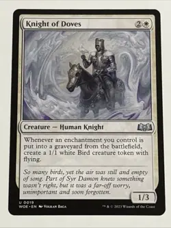 MTG Wilds of Eldraine Knight of Doves 0019 NM - Image 1