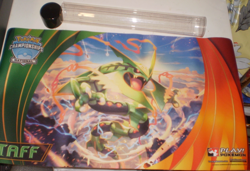 2015 Pokemon National Championships STAFF Mega Rayquaza Playmat in tube - Image 1