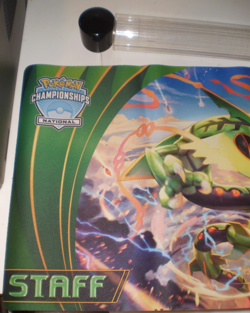 2015 Pokemon National Championships STAFF Mega Rayquaza Playmat in tube - Image 2