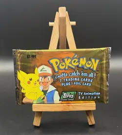 Red Logo Vintage Topps Pokemon Series 1 Booster Pack - Image 1