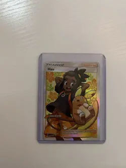 Pokemon Hau Full Art Ultra Rare Trainer Holo SM-Guardians Rising 144/145 - Image 2