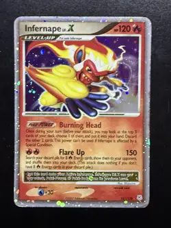 2007 POKEMON DIAMOND & PEARL HOLO RARE 121/130 INFERNAPE LV. X - MP - Image 1
