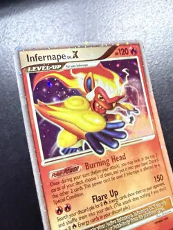 2007 POKEMON DIAMOND & PEARL HOLO RARE 121/130 INFERNAPE LV. X - MP - Image 4