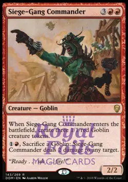 Siege-Gang Commander 1x FOIL DOM MTG Dominaria Rare MINT red - Image 1
