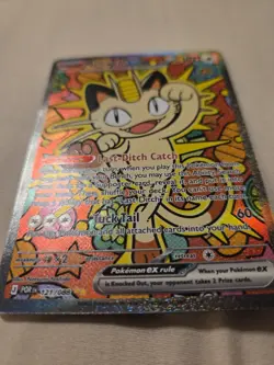 Pokemon TCG Meowth EX 121/88 SIR Special Illustration Rare Perfect Order - Image 1