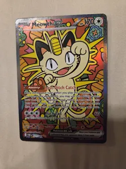 Pokemon TCG Meowth EX 121/88 SIR Special Illustration Rare Perfect Order - Image 2