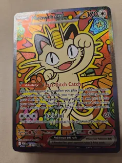 Pokemon TCG Meowth EX 121/88 SIR Special Illustration Rare Perfect Order - Image 3
