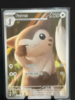Furret Pokemon Journey Together 168/159 Full Art Holo IR Illustration Rare NM - Image 1