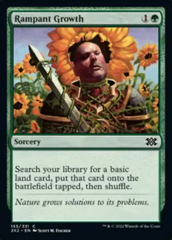 MTG Rampant Growth [Double Masters 2022] Lightly Played Foil Magic - Image 1