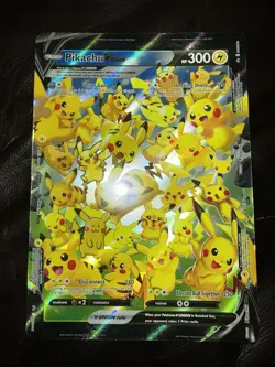 JUMBO Pikachu V Union Card SWSH141 Oversized Promo Pokemon Celebrations 25th NM - Image 1