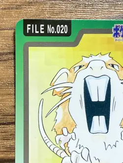 Pokemon Carddass Card Raticate File No.20 Bandai Pocket Monsters 1997 Japan - Image 3