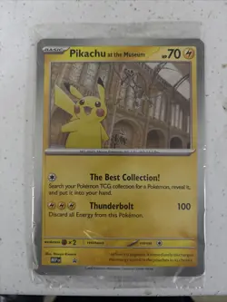 Pokemon Tcg Card Pikachu At The Museum Natural History Museum Jumbo Promo Card - Image 1