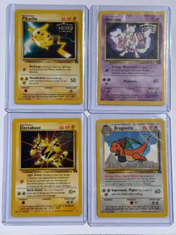 WB Presents POKEMON The First Movie BLACK STAR PROMO SET of 4 cards 1999 - Image 1