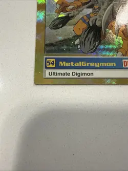 Digimon Trading Card Series 1 Chase Prism Holo Excl. U6 of 8 Metalgreymon NM - Image 3