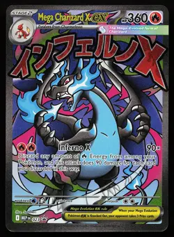Mega Charizard X ex 023 Holo Mega Evolution Promo Pokemon Card - Image 1