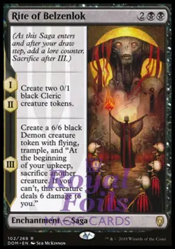 Rite of Belzenlok 2x FOIL DOM MTG Dominaria Rare MINT black - Image 1