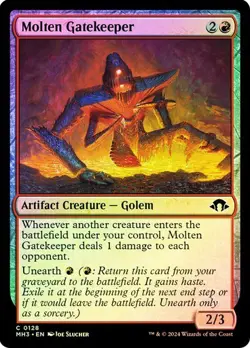 NM Foil Molten Gatekeeper, MGT, Modern Horizons 3, Magic the Gathering, 128 - Image 1