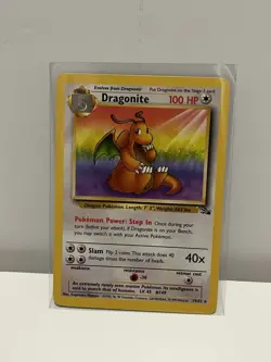 Dragonite - 19/62 - Pokemon Fossil Unlimited Rare Card WOTC Vintage NM/LP+ - Image 1