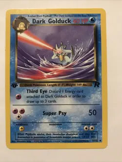Pokemon Dark Golduck 37/82 Team Rocket 1st Edition Uncommon 60 HP Regular - Image 1