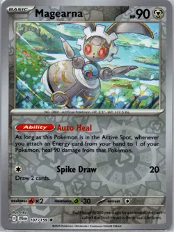 Magearna 107/159 - Pokemon TCG SV09: Journey Together - Reverse Holo - Rare - NM - Image 1