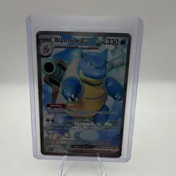 Pokemon TCG Blastoise ex 184/165 Ultra Rare Holo 330 HP Scarlet & Violet 151 - Image 1