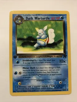 1st Edition Dark Wartortle Team Rocket 46/82 NM Pokemon TCG - Image 1