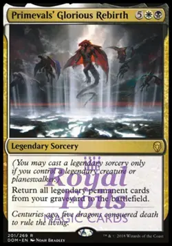 Primevals' Glorious Rebirth 1x FOIL DOM MTG Dominaria Rare MINT white black - Image 1