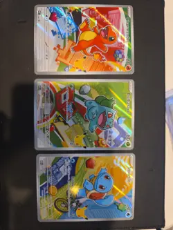Pokemon TCG First Partner Illustration Collection, Series 1 Kanto GEN 1 Starters - Image 1