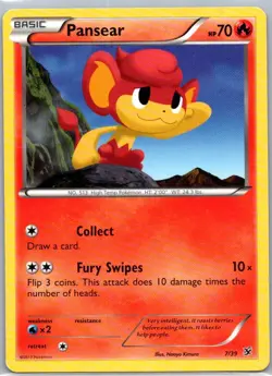 Pokemon TCG Pansear 7/39 Kalos Starter Set MP - Image 1