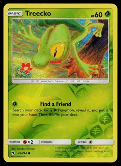 Pokemon Card Lost Thunder Treecko 20/214 Common Reverse Holo - Image 1