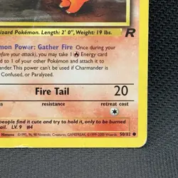 Pokemon Team Rocket Charmander Vintage Card #50/82 HP - Image 4