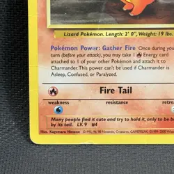Pokemon Team Rocket Charmander Vintage Card #50/82 HP - Image 5
