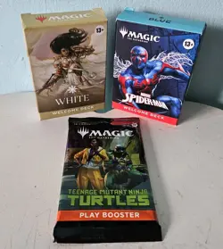 Magic: The Gathering card lot NIB Spider-Man TMNT White Welcome Deck Booster - Image 1
