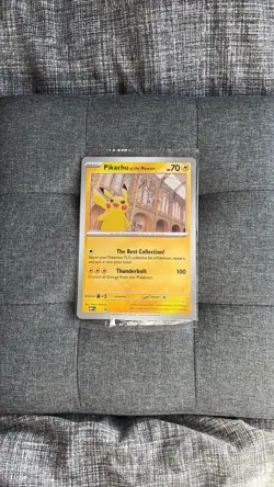 Pikachu At The Museum, Pokemon X Natural History Museum Jumbo Promo Pokemon Card - Image 2