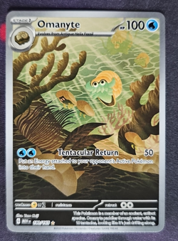 Omanyte 180/165 SV 151 Illustration Rare Pokemon Card English NM/M IR - Image 1