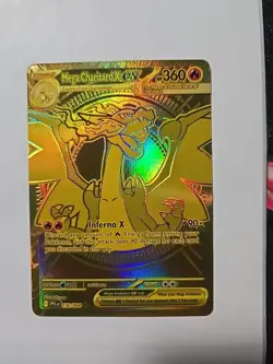 Pokemon TCG Mega Evolution Phantasmal Flames Mega Charizard x EX Gold Card - Image 1