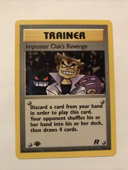 Imposter Oak's Revenge 76/82 Team Rocket 1st Edition Card - Image 1