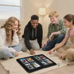 Pokepal Top Loader Card Binder with Sleeves 4 Pocket Holds 112 Top Loaders Stora - Image 3