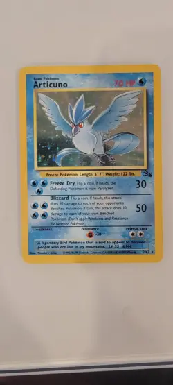 Pokemon TCG Articuno 2/62 Fossil Holographic Rare Card LP/NM Unlimited - Image 3