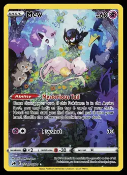 Mew GG10/GG70 Ultra Rare Crown Zenith Galarian Gallery Pokemon Card - Image 1
