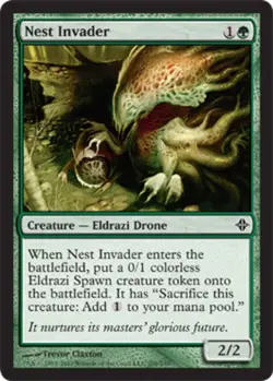 MTG Nest Invader - Foil, Rise of the Eldrazi, Moderately Played, English - Image 1