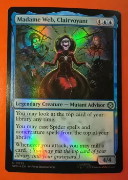 MTG: SPIDER-MAN: MADAME WEB, CLAIRVOYANT 0036, FOIL, UNCOMMON, NM, SPM - Image 1