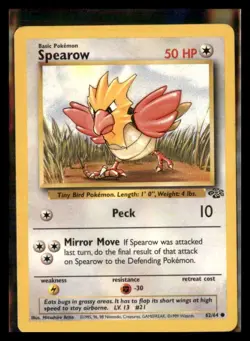 Spearow 62/64 Pokemon Jungle Common LP - Image 1