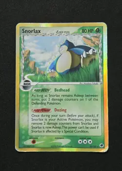 Snorlax Delta Species 10/101 Holo Rare 2006 EX Dragon Frontiers Pokemon TCG - Image 1