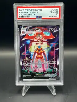 2023 Pokemon SWSH FA Deoxys VMAX Crown Zenith PSA 10 #GG45 - Image 1