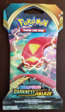 Pokemon Sword & Shield Darkness Ablaze Sleeved Booster Pack 820650807138 - Image 1