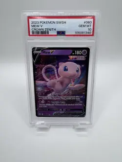 MEW V #060 PSA 10 - 2023 POKEMON SWORD & SHIELD CROWN ZENITH - Image 1