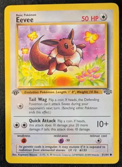 Eevee - 1st Edition - 51/64 Jungle - LP - Pokemon TCG WOTC Vintage 1999 - Image 3